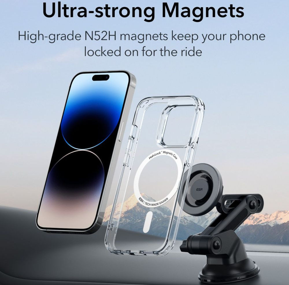 ESR HaloLock Verstelbare Raam/Dashboard MagSafe Telefoonhouder Auto afbeelding 6