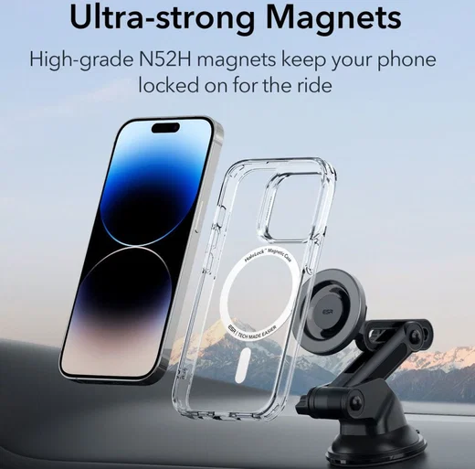 ESR HaloLock Verstelbare Raam/Dashboard MagSafe Telefoonhouder Auto afbeelding 6