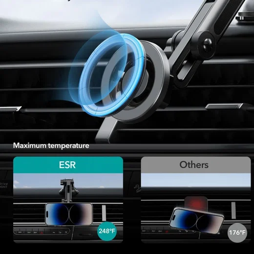 ESR HaloLock Verstelbare Raam/Dashboard MagSafe Telefoonhouder Auto afbeelding 8