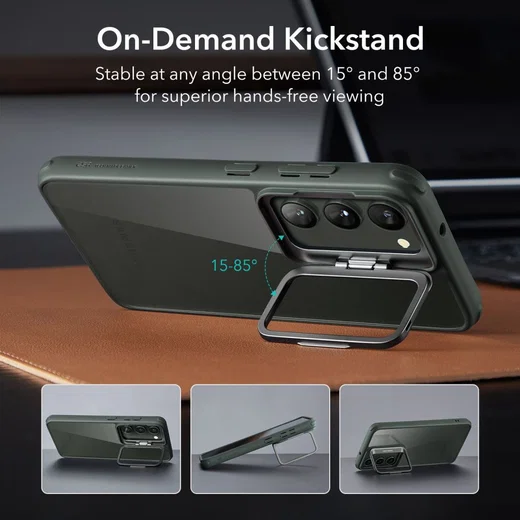 ESR Classic Kickstand Samsung Galaxy S23 Hoesje Transparant Groen afbeelding 4
