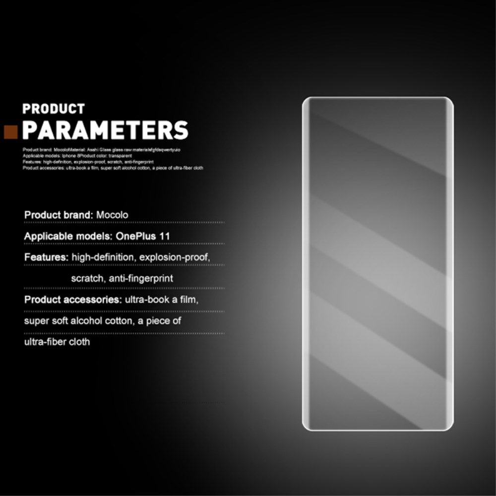 MOCOLO UV Liquid OnePlus 11 Screen Protector 3D Tempered Glass afbeelding 8