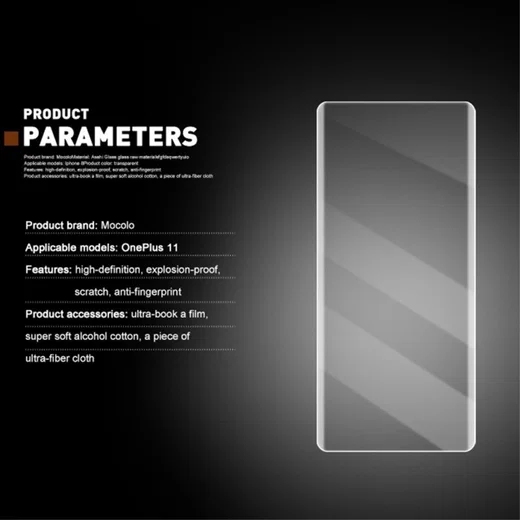 MOCOLO UV Liquid OnePlus 11 Screen Protector 3D Tempered Glass afbeelding 8