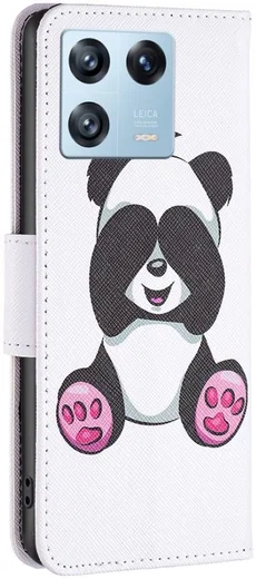 Xiaomi 13 Pro Hoesje Portemonnee Book Case Panda Print afbeelding 7