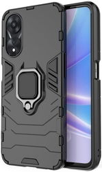 Oppo A58 5G / A78 5G Hoesje met Magnetische Kickstand Ring Zwart afbeelding