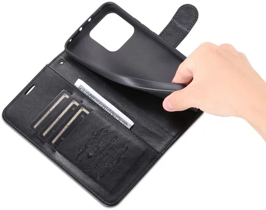 AZNS Xiaomi 13 Pro Hoesje Wallet Book Case Kunstleer Zwart afbeelding 5