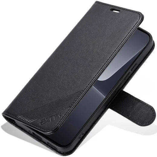 AZNS Xiaomi 13 Pro Hoesje Wallet Book Case Kunstleer Zwart afbeelding 6