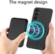 Samsung Galaxy A54 Carbon Hoesje met Magnetische Kaarthouder Zwart afbeelding 2