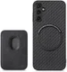 Samsung Galaxy A54 Carbon Hoesje met Magnetische Kaarthouder Zwart afbeelding 4