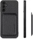 Samsung Galaxy A54 Carbon Hoesje met Magnetische Kaarthouder Zwart afbeelding 6