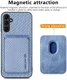 Samsung Galaxy A54 Carbon Hoesje met Magnetische Kaarthouder Blauw afbeelding 3