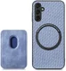 Samsung Galaxy A54 Carbon Hoesje met Magnetische Kaarthouder Blauw afbeelding 4