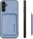 Samsung Galaxy A54 Carbon Hoesje met Magnetische Kaarthouder Blauw afbeelding 5