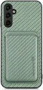 Samsung Galaxy A54 Carbon Hoesje met Magnetische Kaarthouder Groen