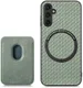 Samsung Galaxy A54 Carbon Hoesje met Magnetische Kaarthouder Groen afbeelding 4