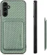 Samsung Galaxy A54 Carbon Hoesje met Magnetische Kaarthouder Groen afbeelding 5
