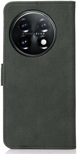 KHAZNEH OnePlus 11 Hoesje Retro Wallet Book Case Groen afbeelding 8