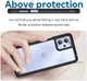 Motorola Moto G13 / G23 Hoesje Acryl Back Cover Transparant Zwart afbeelding 4