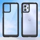 Motorola Moto G13 / G23 Hoesje Acryl Back Cover Transparant Zwart afbeelding 2