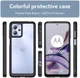 Motorola Moto G13 / G23 Hoesje Acryl Back Cover Transparant Zwart afbeelding 8