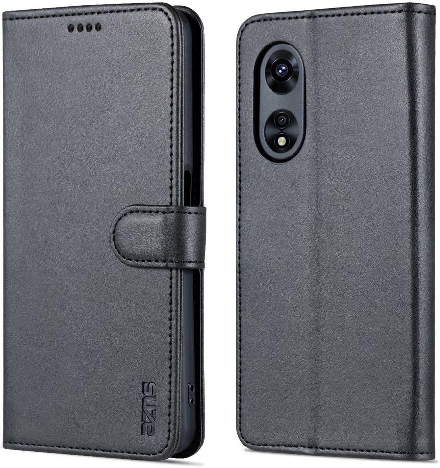 AZNS Oppo A58 5G / A78 Hoesje Portemonnee Book Case Kunstleer Zwart afbeelding 2