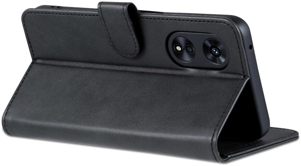 AZNS Oppo A58 5G / A78 Hoesje Portemonnee Book Case Kunstleer Zwart afbeelding 5