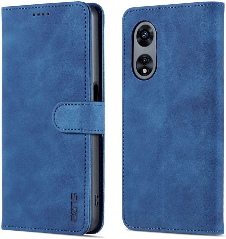 AZNS Oppo A58 5G / A78 Hoesje Portemonnee Book Case Kunstleer Blauw afbeelding 2