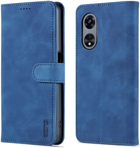 AZNS Oppo A58 5G / A78 Hoesje Portemonnee Book Case Kunstleer Blauw afbeelding 2