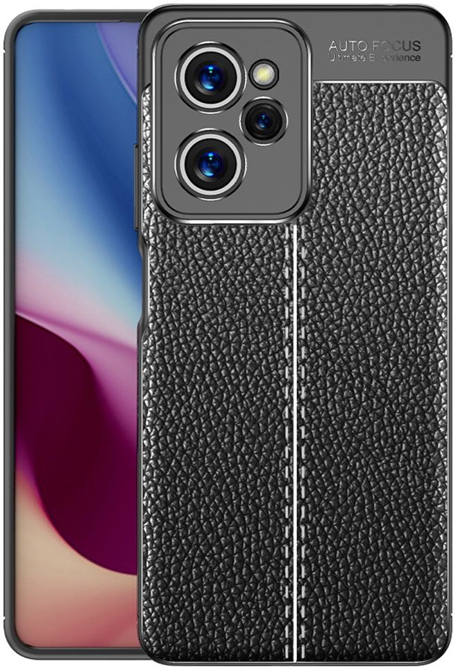 Xiaomi Redmi Note 12 Pro/Poco X5 Pro Hoesje Textuur Back Cover Zwart afbeelding 1