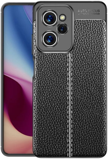Xiaomi Redmi Note 12 Pro/Poco X5 Pro Hoesje Textuur Back Cover Zwart afbeelding 1