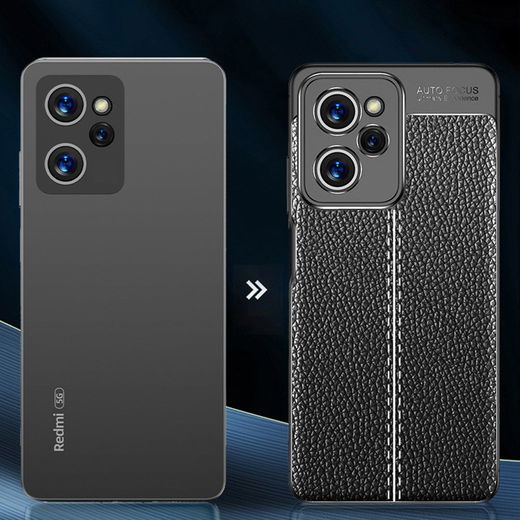 Xiaomi Redmi Note 12 Pro/Poco X5 Pro Hoesje Textuur Back Cover Zwart afbeelding 4