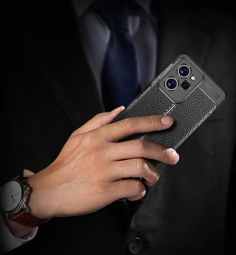 Xiaomi Redmi Note 12 Pro/Poco X5 Pro Hoesje Textuur Back Cover Zwart afbeelding 6