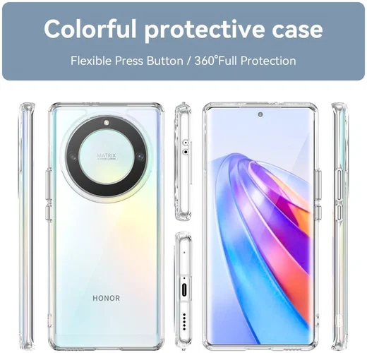 Honor Magic5 Lite Hoesje Acryl Back Cover Transparant afbeelding 8