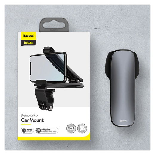 Baseus Big Mouth Smartphone Houder Auto Dashboard Zwart afbeelding 22