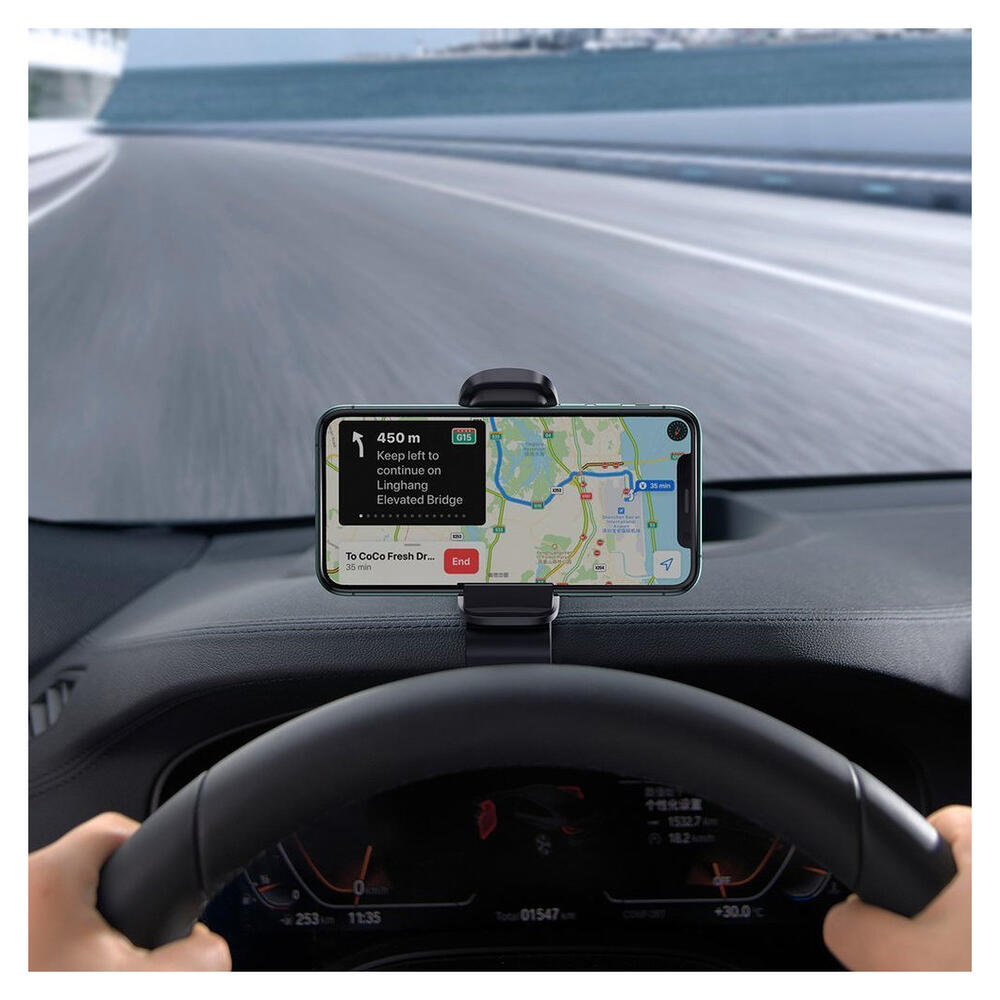 Baseus Big Mouth Smartphone Houder Auto Dashboard Zwart afbeelding 3