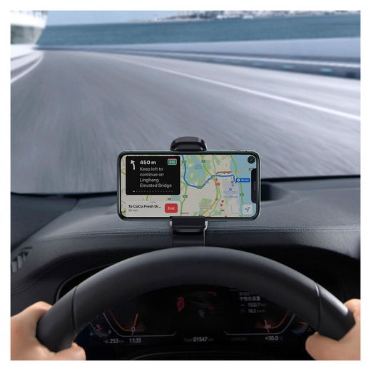 Baseus Big Mouth Smartphone Houder Auto Dashboard Zwart afbeelding 3