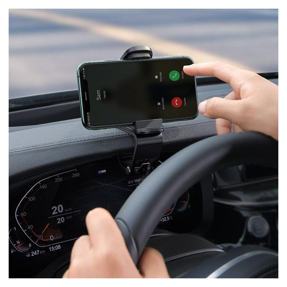 Baseus Big Mouth Smartphone Houder Auto Dashboard Zwart afbeelding 6