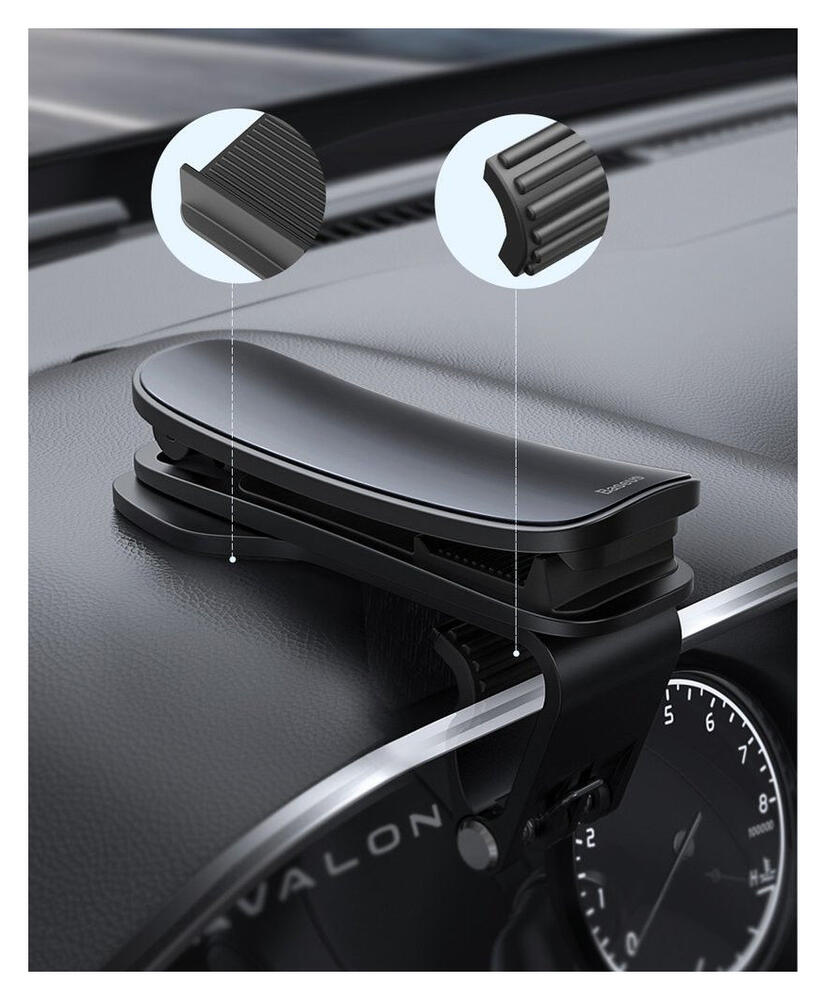 Baseus Big Mouth Smartphone Houder Auto Dashboard Zwart afbeelding 7