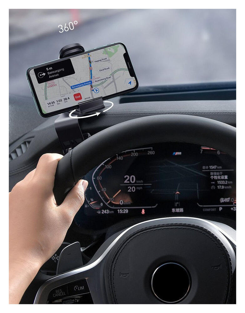 Baseus Big Mouth Smartphone Houder Auto Dashboard Zwart afbeelding 9