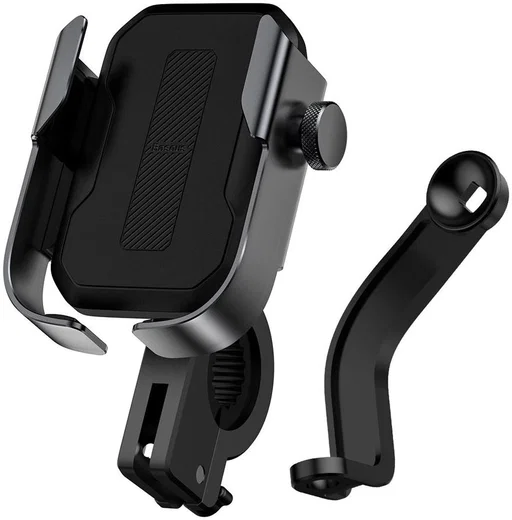 Baseus Armor Verstelbare Motor/Fiets Stuur/Spiegel Smartphone Houder Zwart afbeelding 2
