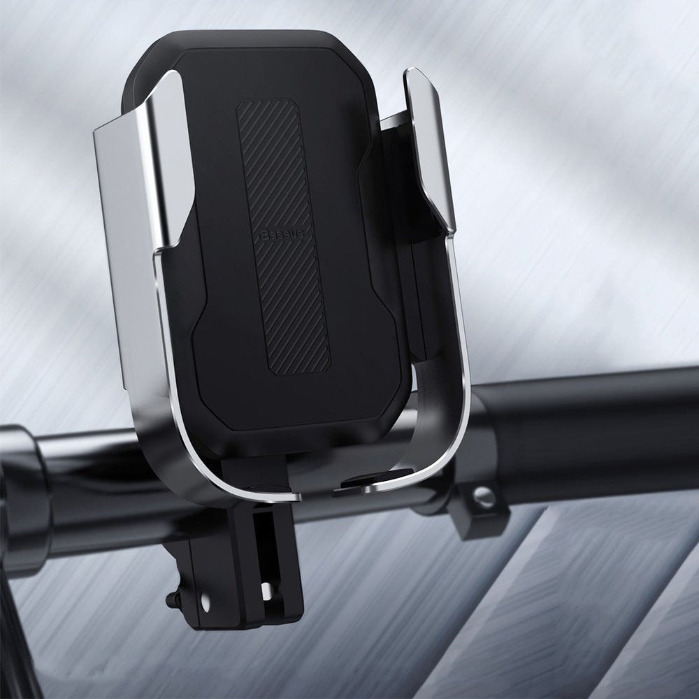 Baseus Armor Verstelbare Motor/Fiets Stuur/Spiegel Smartphone Houder Zwart afbeelding 10