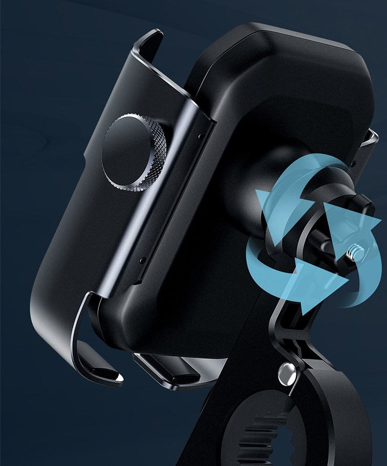 Baseus Armor Verstelbare Motor/Fiets Stuur/Spiegel Smartphone Houder Zwart afbeelding 11