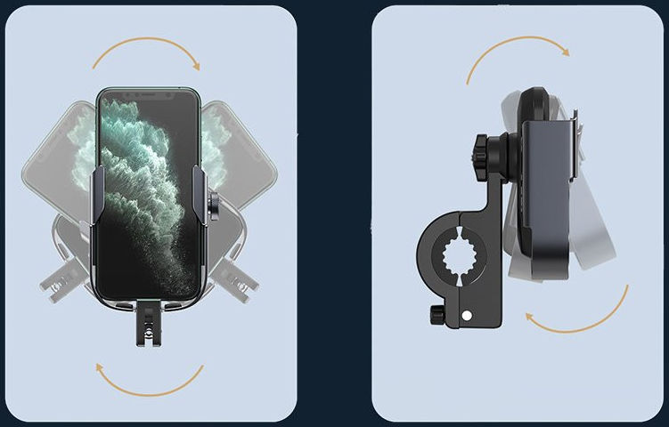 Baseus Armor Verstelbare Motor/Fiets Stuur/Spiegel Smartphone Houder Zwart afbeelding 17