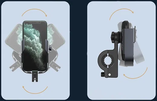 Baseus Armor Verstelbare Motor/Fiets Stuur/Spiegel Smartphone Houder Zwart afbeelding 17