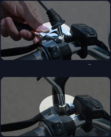 Baseus Armor Verstelbare Motor/Fiets Stuur/Spiegel Smartphone Houder Zwart afbeelding 18