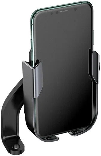 Baseus Armor Verstelbare Motor/Fiets Stuur/Spiegel Smartphone Houder Zwart afbeelding 1