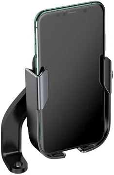 Baseus Armor Verstelbare Motor/Fiets Stuur/Spiegel Smartphone Houder Zwart