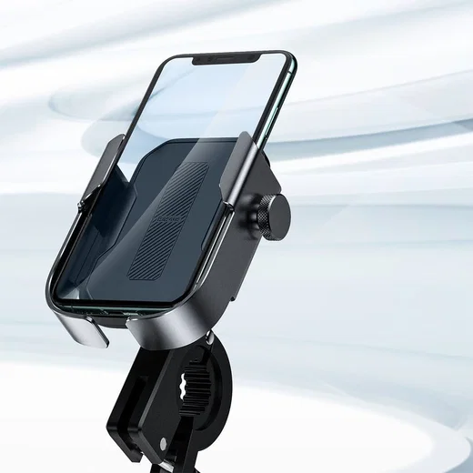 Baseus Armor Verstelbare Motor/Fiets Stuur/Spiegel Smartphone Houder Zwart afbeelding 4