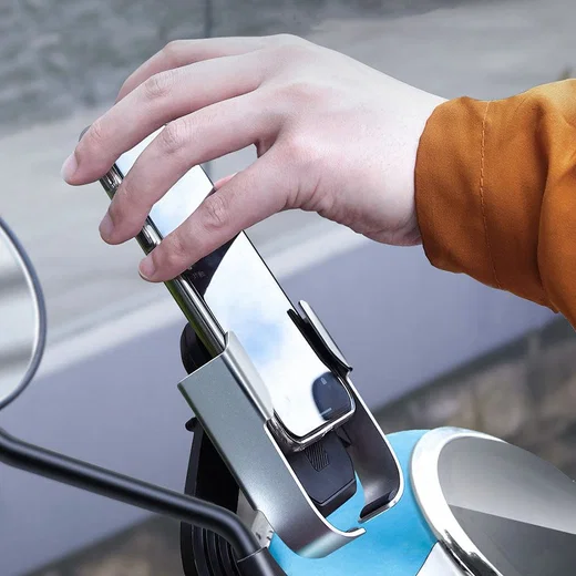 Baseus Armor Verstelbare Motor/Fiets Stuur/Spiegel Smartphone Houder Zwart afbeelding 6