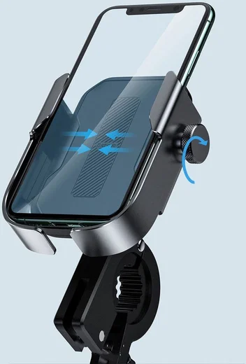 Baseus Armor Verstelbare Motor/Fiets Stuur/Spiegel Smartphone Houder Zwart afbeelding 7