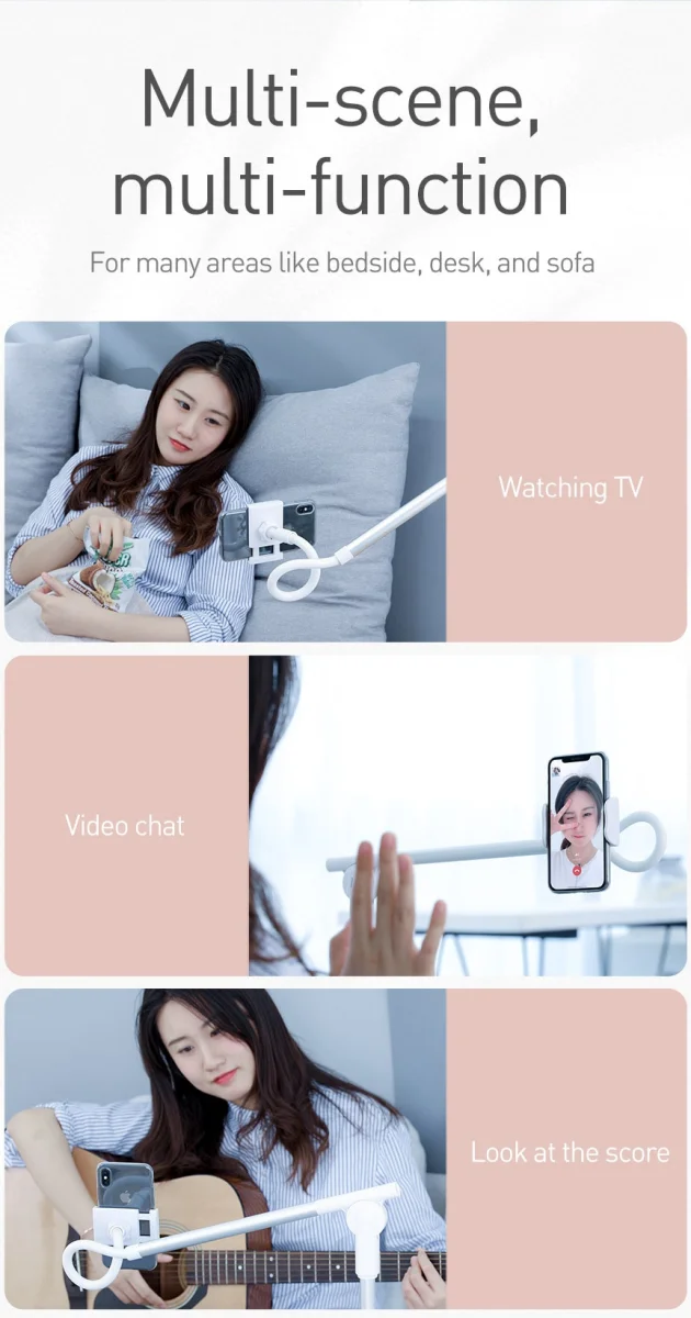 Baseus Lazy Verstelbare Telefoonhouder met Zwanenhals Grijs afbeelding 8